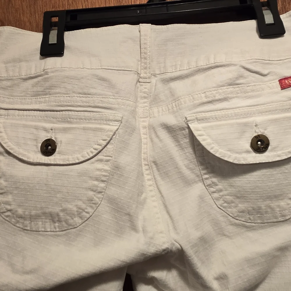 !it Jeans Women's/JR's Cropped White Stretch Capri Jeans Sz7 - Picture 6 of 11